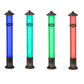 Meyda Lighting Georgia Aquarium 7" LED Stainless Steel Bollard Post Mount With White Statuario Idalight Shade