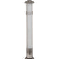 Meyda Lighting Georgia Aquarium 7" LED Stainless Steel Bollard Post Mount With White Statuario Idalight Shade