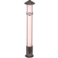 Meyda Lighting Georgia Aquarium 7" LED Stainless Steel Bollard Post Mount With White Statuario Idalight Shade