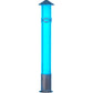 Meyda Lighting Georgia Aquarium 7" LED Stainless Steel Bollard Post Mount With White Statuario Idalight Shade