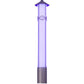 Meyda Lighting Georgia Aquarium 7" LED Stainless Steel Bollard Post Mount With White Statuario Idalight Shade
