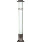 Meyda Lighting Georgia Aquarium 7" LED Stainless Steel Bollard Post Mount With White Statuario Idalight Shade