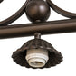 Meyda Lighting Georgia Scroll 68" 3-Light Matte Copper Vein Island Pendant Light Hardware
