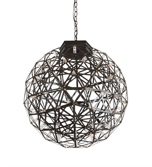 Meyda Lighting Geosphere 24" 87-Light Oil Rubbed Bronze Pendant Light