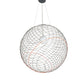 Meyda Lighting Geosphere 60" Stainless Steel Pendant Light With White Statuario Idalight Shade