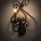 Meyda Lighting Gia 11" Golden Bronze Wall Sconce With Amber Faux Candlelight