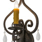 Meyda Lighting Gia 11" Golden Bronze Wall Sconce With Amber Faux Candlelight