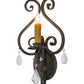 Meyda Lighting Gia 11" Golden Bronze Wall Sconce With Amber Faux Candlelight