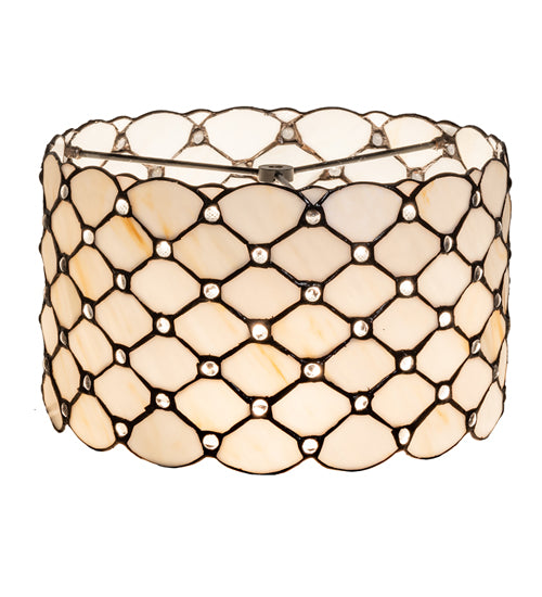 Meyda Lighting Giacomo 13" Beige & Clear Shade Glass