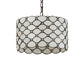 Meyda Lighting Giacomo 13" Mahogany Bronze Pendant Light With Beige & Clear Shade Glass