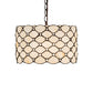 Meyda Lighting Giacomo 13" Mahogany Bronze Pendant Light With Beige & Clear Shade Glass