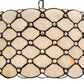 Meyda Lighting Giacomo 13" Mahogany Bronze Pendant Light With Beige & Clear Shade Glass