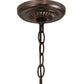 Meyda Lighting Giacomo 13" Mahogany Bronze Pendant Light With Beige & Clear Shade Glass