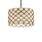 Meyda Lighting Giacomo 13" Mahogany Bronze Pendant Light With Beige & Clear Shade Glass