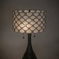Meyda Lighting Giacomo 21" 2-Light Mahogany Bronze Table Lamp With Beige & Clear Shade Glass