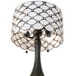 Meyda Lighting Giacomo 21" 2-Light Mahogany Bronze Table Lamp With Beige & Clear Shade Glass