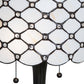 Meyda Lighting Giacomo 21" 2-Light Mahogany Bronze Table Lamp With Beige & Clear Shade Glass