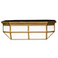 Meyda Lighting Gibbon 31" LED Gold Matte Flush Mount Light With White Statuario Idalight Shade