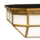 Meyda Lighting Gibbon 31" LED Gold Matte Flush Mount Light With White Statuario Idalight Shade