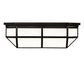 Meyda Lighting Gibbon 36" LED Solar Black Flush Mount Light With White Statuario Idalight Shade