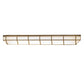 Meyda Lighting Gibbon 66" LED Gold Matte Island Flush Mount Light With White Statuario Idalight Shade