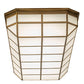 Meyda Lighting Gibbon 66" LED Gold Matte Island Flush Mount Light With White Statuario Idalight Shade