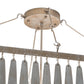 Meyda Lighting Gibson 48" 10-Light Custom Antique Silver Chandelier Light With Silver Shade