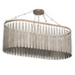 Meyda Lighting Gibson 48" 10-Light Custom Antique Silver Chandelier Light With Silver Shade