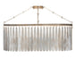 Meyda Lighting Gibson 48" 10-Light Custom Antique Silver Chandelier Light With Silver Shade
