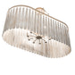 Meyda Lighting Gibson 48" 10-Light Custom Antique Silver Chandelier Light With Silver Shade