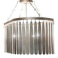 Meyda Lighting Gibson 48" 10-Light Custom Antique Silver Chandelier Light With Silver Shade