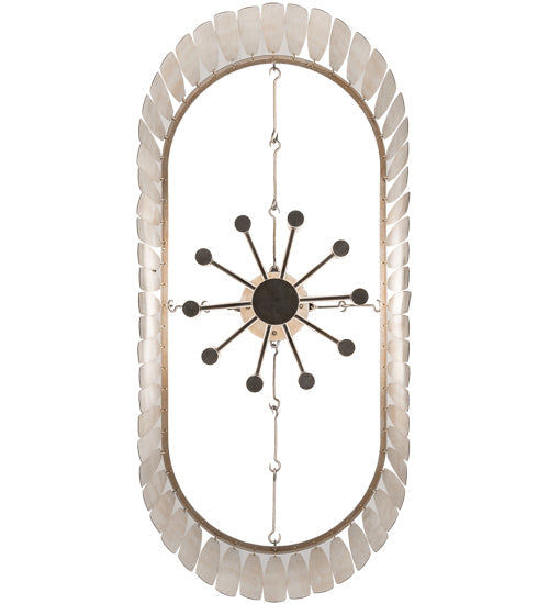 Meyda Lighting Gibson 48" 10-Light Custom Antique Silver Chandelier Light With Silver Shade