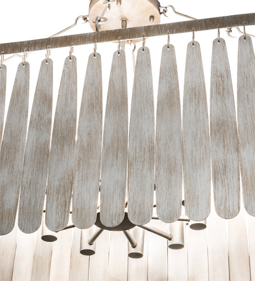 Meyda Lighting Gibson 48" 10-Light Custom Antique Silver Chandelier Light With Silver Shade