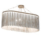 Meyda Lighting Gibson 48" 10-Light Custom Antique Silver Chandelier Light With Silver Shade