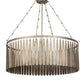Meyda Lighting Gibson 48" 8-Light Antique Silver Semi-flush Mount Light