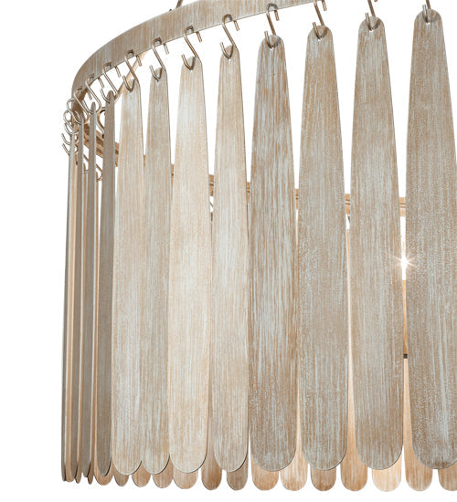 Meyda Lighting Gibson 48" 8-Light Antique Silver Semi-flush Mount Light