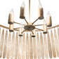 Meyda Lighting Gibson 48" 8-Light Antique Silver Semi-flush Mount Light