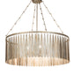 Meyda Lighting Gibson 48" 8-Light Antique Silver Semi-flush Mount Light