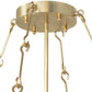 Meyda Lighting Gibson 48" 8-Light Waxed Brass Chandelier