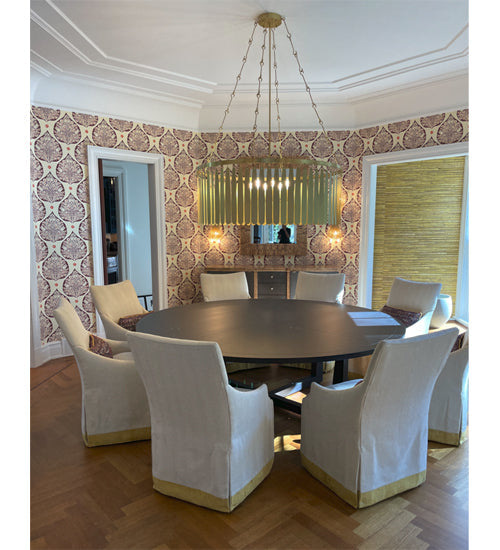 Meyda Lighting Gibson 48" 8-Light Waxed Brass Chandelier