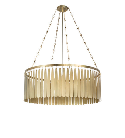Meyda Lighting Gibson 48" 8-Light Waxed Brass Chandelier