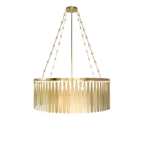 Meyda Lighting Gibson 48" 8-Light Waxed Brass Chandelier
