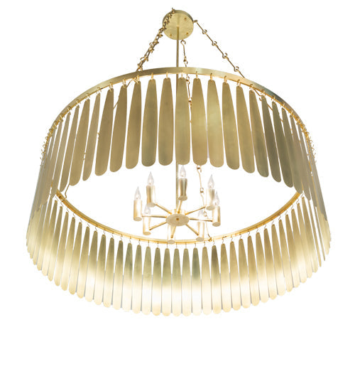 Meyda Lighting Gibson 48" 8-Light Waxed Brass Chandelier