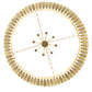 Meyda Lighting Gibson 48" 8-Light Waxed Brass Chandelier