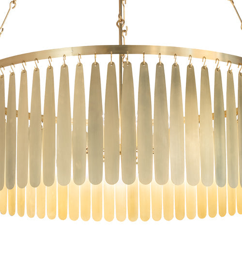 Meyda Lighting Gibson 48" 8-Light Waxed Brass Chandelier