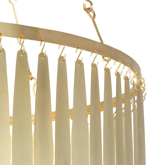 Meyda Lighting Gibson 48" 8-Light Waxed Brass Chandelier