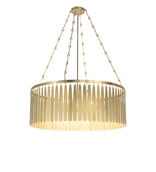 Meyda Lighting Gibson 48" 8-Light Waxed Brass Chandelier