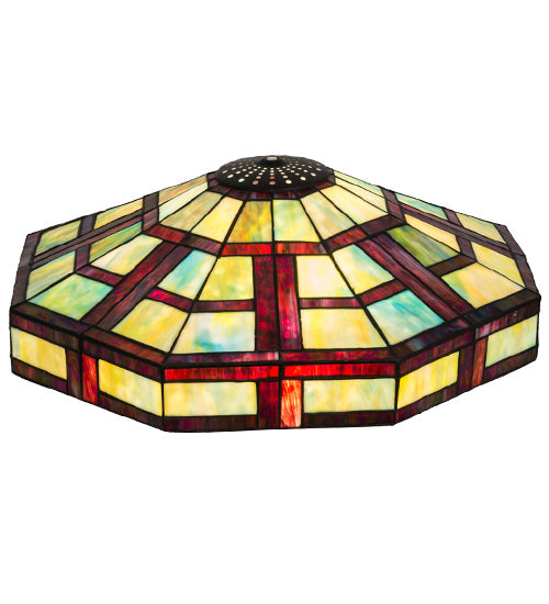 Meyda Lighting Gillette 22" Multi-Colored Stained Shade Glass