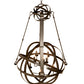 Meyda Lighting Gimbal 36" 8-Light Timeless Bronze Grinado Chandelier
