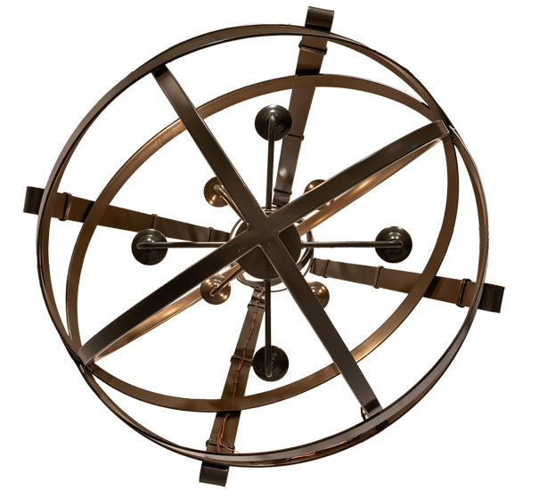 Meyda Lighting Gimbal 36" 8-Light Timeless Bronze Grinado Chandelier
